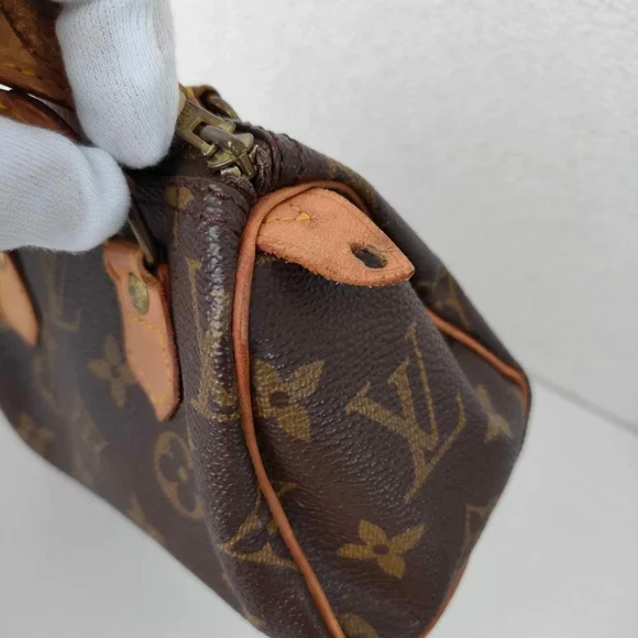 Louis Vuitton Monogram Mini Speedy Hand Bag Purse Old - Picture 9 of 16